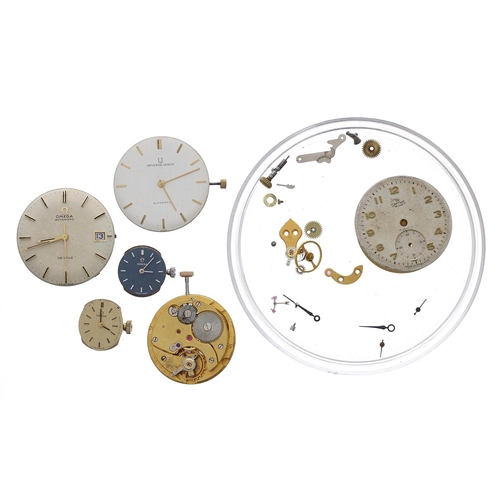 514 - Omega cal. 565 automatic wristwatch movement; together with Omega cal. 484 and cal. 485 wristwatch m... 