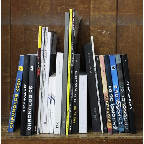 526 - Collection of Breitling catalogues; together with a selection of watch catalogues and magazines to i... 