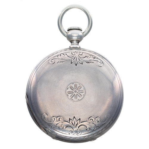 609 - E. Howard & Co. 'Mershon's Patent' coin silver lever hunter pocket watch, circa 1860's, the move... 