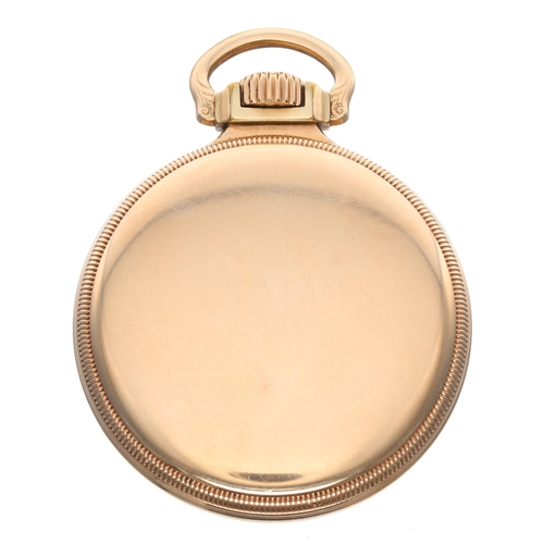 613 - Elgin National Watch Co. 'B.W. Raymond' 10k gold filled lever set pocket watch, signed 21 jewel adju... 