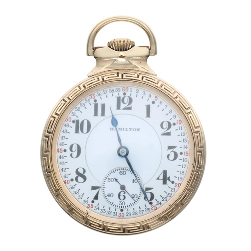 Hamilton 10k gold on sale filled pocket watch