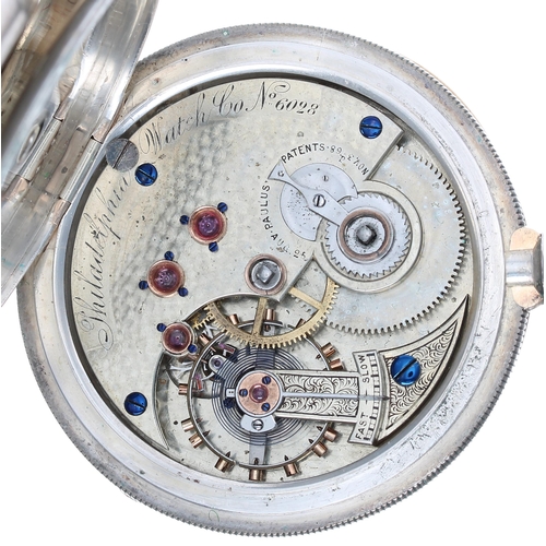 623 - Philadelphia Watch Co. 'E. Paulus' white metal lever pocket watch, signed movement, no. 6028, Paulus... 