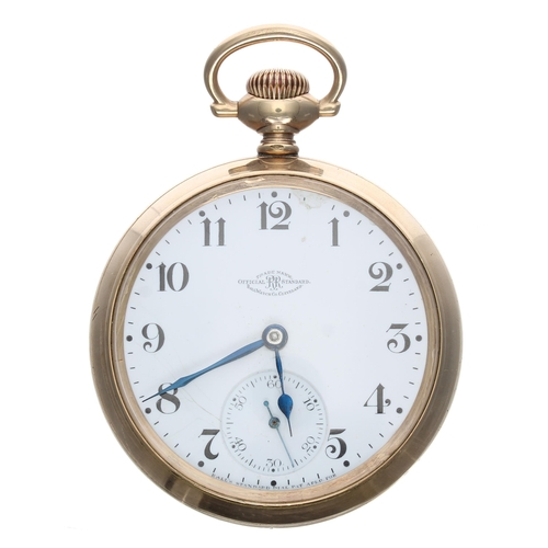 633 - The Ball Watch Co. 'Ball Model' gold plated lever set pocket watch, circa 1906, signed 999 21 jewel ... 