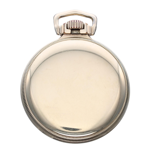 638 - American Waltham 'Vanguard' 10k gold filled lever set pocket watch with 'up/down' power reserve indi... 