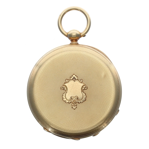 710 - Vacheron & Constantin, Genéve 18ct cylinder pocket watch, the frosted bar movement signed Charle... 