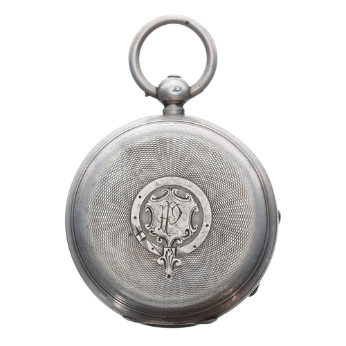 Victorian silver fusee lever pocket watch Birmingham 1887 the