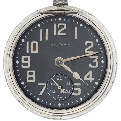 622 - American Waltham 'The Russell Model' nickel cased lever pocket watch, circa 1918, signed 17 jewel ad... 