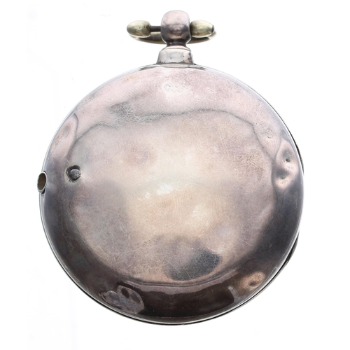 726 - Victorian silver verge pair cased pocket watch, London 1864, the fusee movement signed Rich'd Eade, ... 