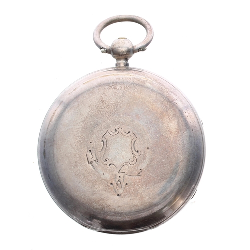 727 - Victorian silver lever pocket watch, Chester 1886, the movement signed John Thomas, Carmarthen, no. ... 