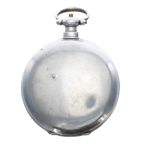 729 - Mid-19th century white metal centre seconds pocket watch for the Chinese Market by Bovet Fleurier, e... 