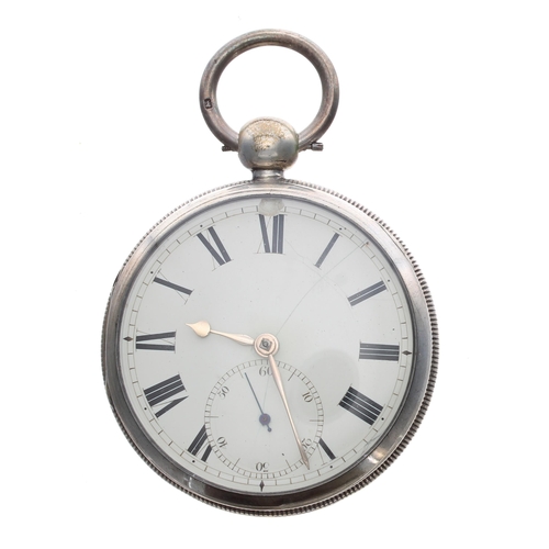 733 - George IV silver fusee lever pocket watch, Chester 1825, unsigned movement with plain balance cock, ... 