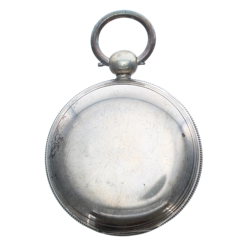 733 - George IV silver fusee lever pocket watch, Chester 1825, unsigned movement with plain balance cock, ... 