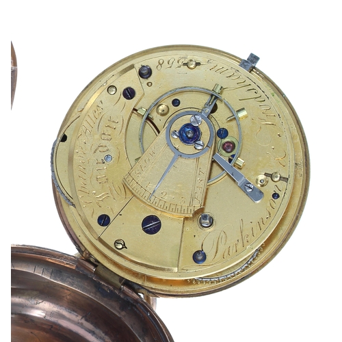 738 - Parkinson & Frodsham 19th century duplex pocket watch, the fusee movement signed Parkinson &... 