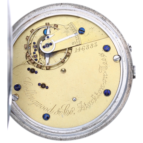 743 - Edwardian silver lever pocket watch, Birmingham 1902, three quarter plate movement signed Collingwoo... 