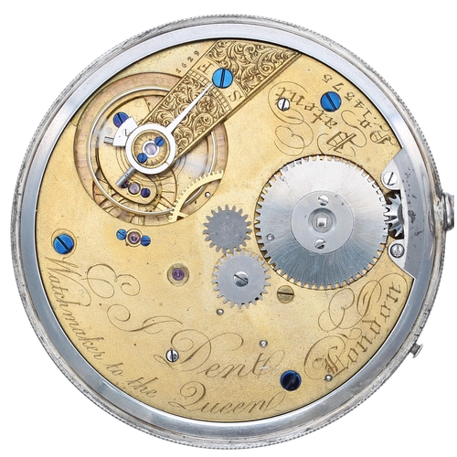 752 - E.J. Dent silver duplex pocket watch, London 1849, the movement signed E.J. Dent, Watchmaker to the ... 