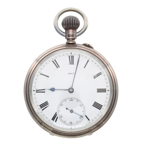 769 - Silver lever pocket watch, London 1902, the movement signed Army & Navy Co operative Society Ld,... 