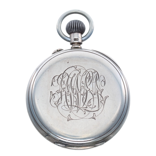 769 - Silver lever pocket watch, London 1902, the movement signed Army & Navy Co operative Society Ld,... 