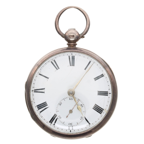 804 - Victorian silver fusee lever pocket watch, London 1855, the movement signed H'y Berthoud, London, no... 