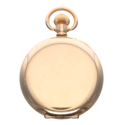 815 - Syren gold plated lever pocket watch, signed movement, hinged cuvette, Roman numeral dial, within a ... 