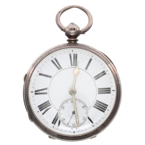 819 - Victorian silver fusee lever pocket watch, London 1876, unsigned movement, no. 12759, dust cover, Ro... 