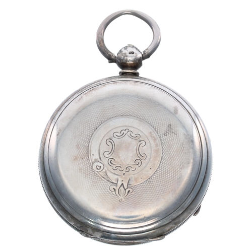 819 - Victorian silver fusee lever pocket watch, London 1876, unsigned movement, no. 12759, dust cover, Ro... 