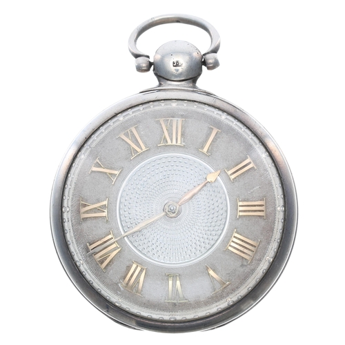 820 - George III silver fusee cylinder pocket watch, London 1816, the movement signed Geo'e Sharp, Postern... 