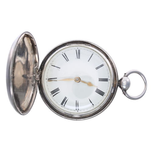 822 - George IV silver converted lever hunter pocket watch, London 1821, the fusee movement signed Rob't P... 