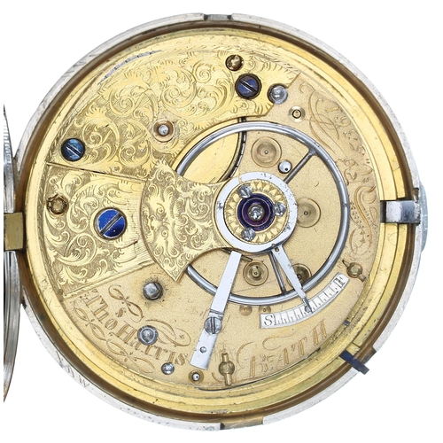 829 - George III silver fusee lever hunter pocket watch, London 1818, the converted lever movement signed ... 