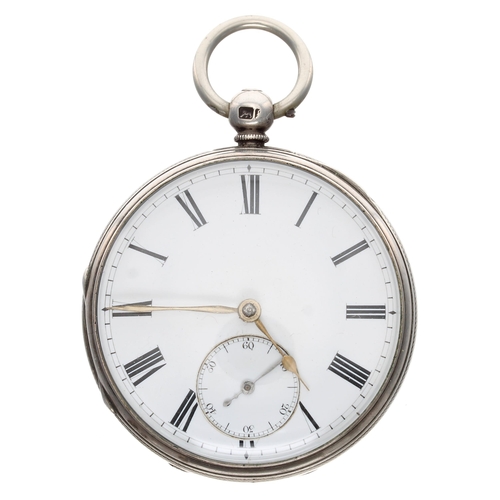 839 - Victorian silver fusee lever pocket watch, London 1870, the movement signed Melrose, Edinburgh, no. ... 