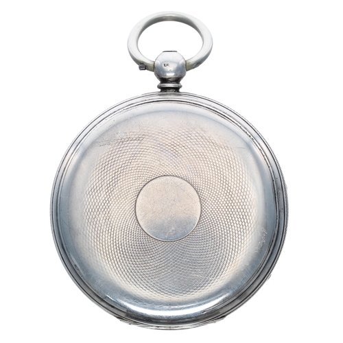 839 - Victorian silver fusee lever pocket watch, London 1870, the movement signed Melrose, Edinburgh, no. ... 