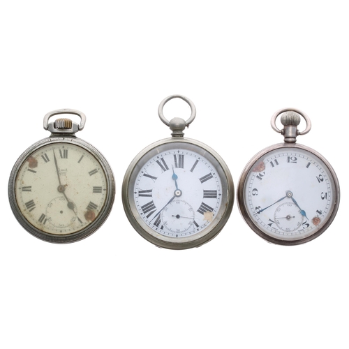 910 - Herald silver lever pocket watch, Birmingham 1922, signed movement, within a Dennison case, 49mm; to... 