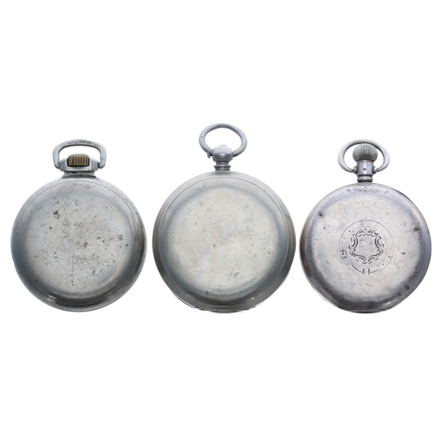 910 - Herald silver lever pocket watch, Birmingham 1922, signed movement, within a Dennison case, 49mm; to... 