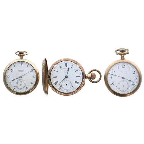 994 - Majestic Watch Co. gold filled lever pocket watch for repair, 51mm; together with a Lancashire Watch... 