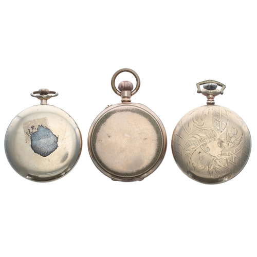 994 - Majestic Watch Co. gold filled lever pocket watch for repair, 51mm; together with a Lancashire Watch... 