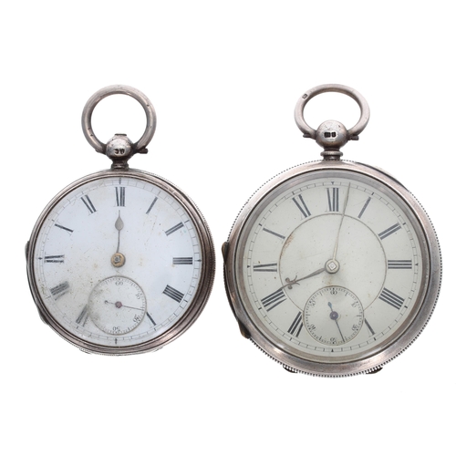 997 - Victorian silver fusee lever pocket watch for repair, Chester 1880, unsigned movement, no. 55597, pl... 