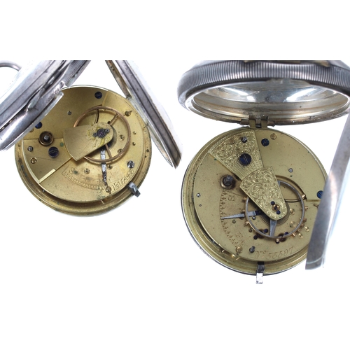 997 - Victorian silver fusee lever pocket watch for repair, Chester 1880, unsigned movement, no. 55597, pl... 