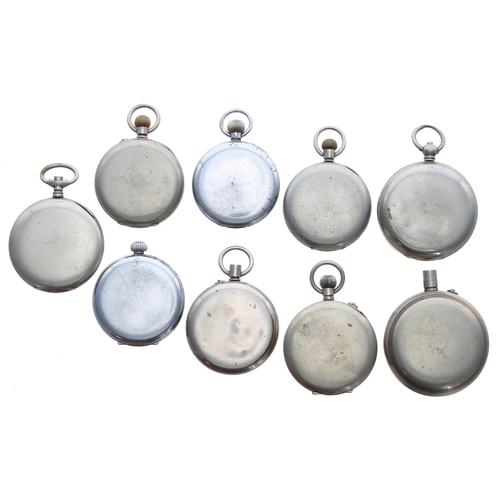 976 - Nine nickel/chrome cased pocket watches for repair