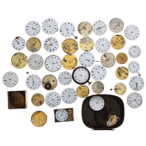 1005 - Quantity of assorted lever, fusee lever and cylinder pocket and fob watch movements principally for ... 