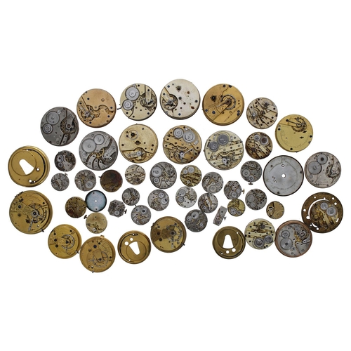 1007 - Quantity of assorted pocket and fob watch movements to include American Waltham, Buren Imperial, cyl... 