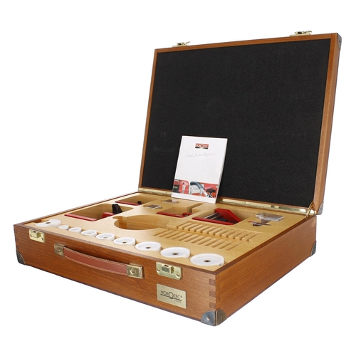 1034 - Horotec fitted wooden carry case containing a selection of Horotec watchmakers tools including Micro... 