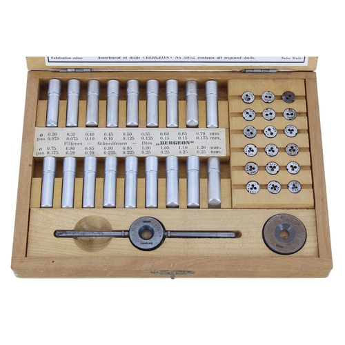 1036 - Bergeon No 30010 - Cased set of screw taps and dies