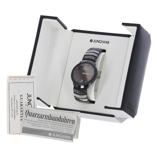 Junghans Mega Solar black ceramic gentleman s wristwatch