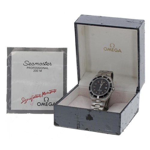 4 - Omega Seamaster 300 200 M Professional stainless steel gentleman's wristwatch, reference no. 396 104... 