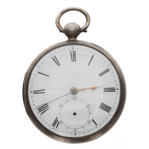 673 - Victorian silver fusee lever pocket watch, Chester 1840, the movement signed Will'm P. Skellorn, Liv... 