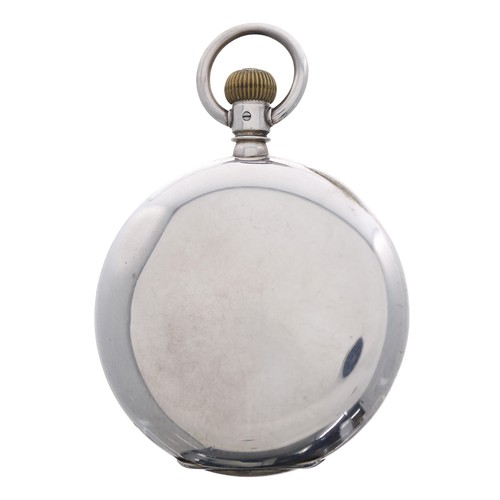 607 - American Waltham white metal lever set pocket watch, circa 1876, signed movement, no. 913385, with c... 