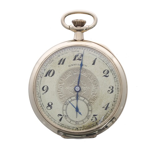 625 - Hamilton Watch Co. 14k lever dress pocket watch, circa 1921, signed 914 17 jewel adjusted 3 position... 