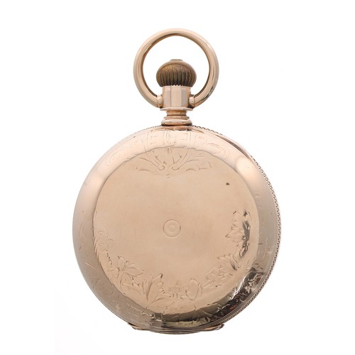 630 - E. Howard & Co. 14k lever hunter pocket watch, circa 1883, signed adjusted heat & cold movem... 