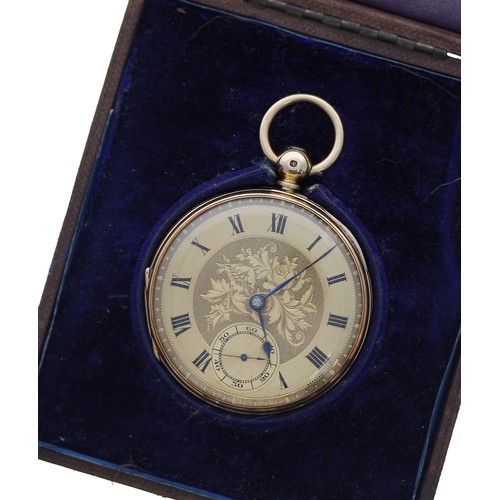 694 - Victorian 18ct fusee lever pocket watch, London 1873, the movement signed Wm Merson, , Huntly, no. 3... 