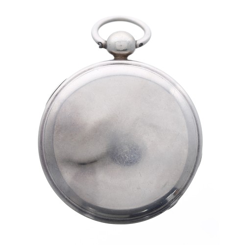 748 - George IV English silver cylinder pocket watch, London 1821, the movement signed Benj'M Wilson, Lond... 