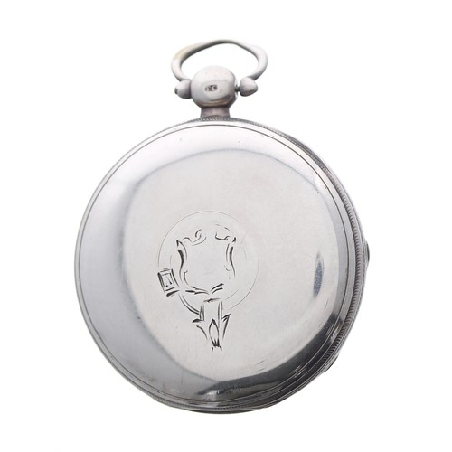 751 - Victorian silver fusee lever pocket watch, London 1855, the movement signed C. Schulen & Co., Co... 